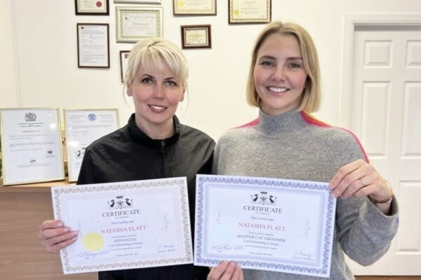 Natasha Flatt & Edita with certificates